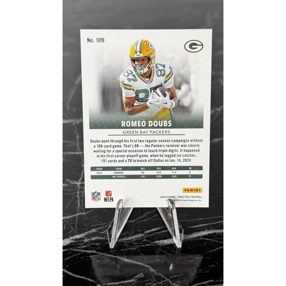 2024 Panini Prestige Galaxy Xtra Points #109 Romeo Doubs - Green Bay Packers - Picture 2 of 2